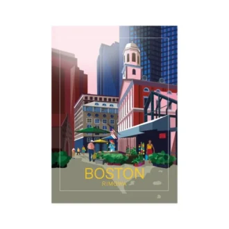 Autocollants pour bagages Boston
