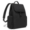 Grand sac à dos à rabat en nylon et cuir Grand sac à dos à rabat en nylon et cuir