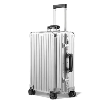 Petite valise cabine classique en aluminium