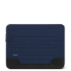 Pochette plate en cuir et toile Sac seau