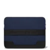Pochette plate en cuir et toile Sac seau