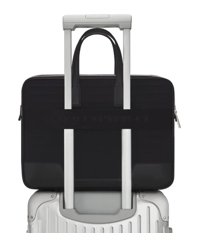 Porte-documents en cuir et toile Porte-documents Porte-documents en cuir et toile Porte-documents