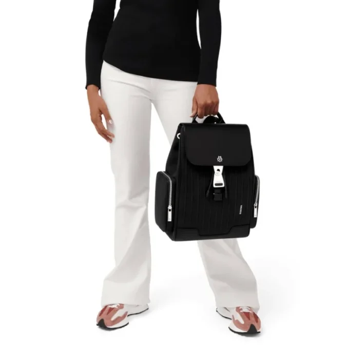 Sac à dos Never Still Small Flap en cuir et toile Sac à dos Never Still Small Flap en cuir et toile