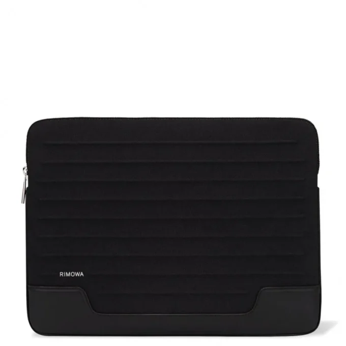 Sacoche plate pour ordinateur portable en cuir et toile Sac seau