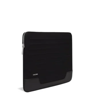 Sacoche plate pour ordinateur portable en cuir et toile Sac seau