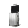Sacoche plate pour ordinateur portable en cuir et toile Sac seau