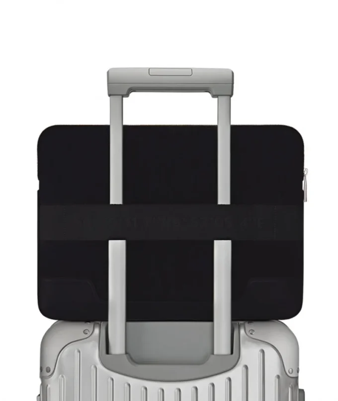 Sacoche plate pour ordinateur portable en cuir et toile Sac seau