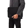 Sacoche plate pour ordinateur portable en cuir et toile Sac seau