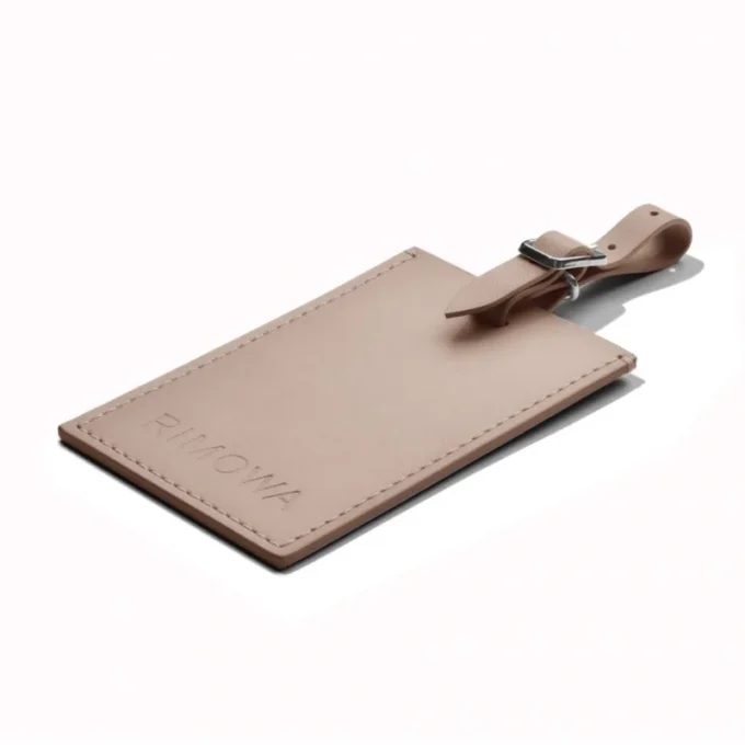 Taupe Étiquettes à bagages personnalisées en cuir Taupe Étiquettes à bagages personnalisées en cuir
