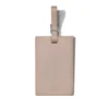 Taupe Étiquettes à bagages personnalisées en cuir Taupe Étiquettes à bagages personnalisées en cuir