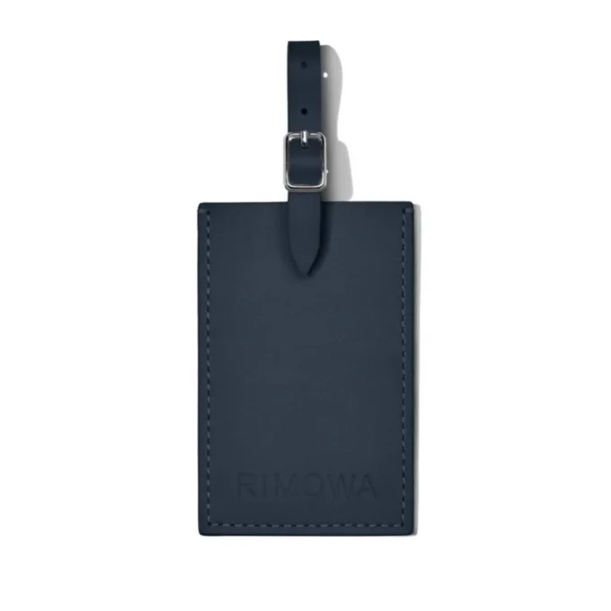 Étiquettes à bagages personnalisées en cuir bleu denim Étiquettes à bagages personnalisées en cuir bleu denim