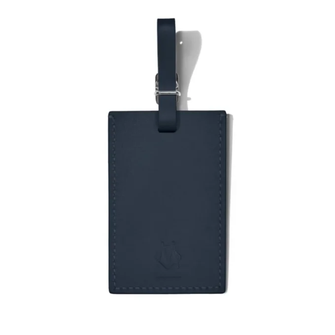Étiquettes à bagages personnalisées en cuir bleu denim Étiquettes à bagages personnalisées en cuir bleu denim