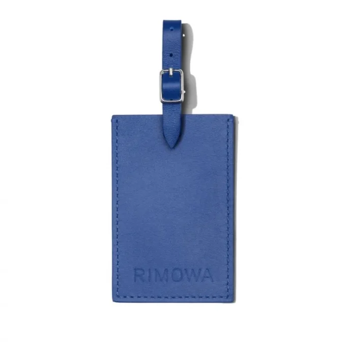 Étiquettes à bagages personnalisées en cuir bleu océan Étiquettes à bagages personnalisées en cuir bleu océan