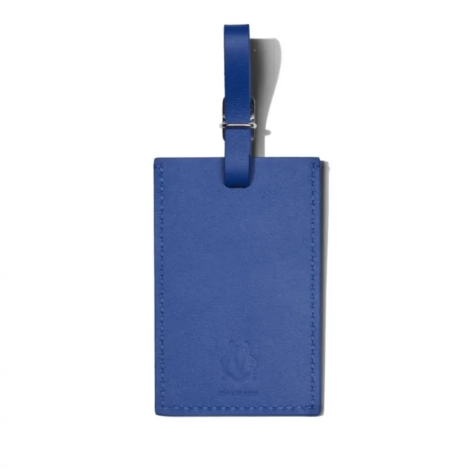 Étiquettes à bagages personnalisées en cuir bleu océan Étiquettes à bagages personnalisées en cuir bleu océan