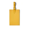 Étiquettes à bagages personnalisées en cuir jaune miel Étiquettes à bagages personnalisées en cuir jaune miel