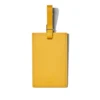 Étiquettes à bagages personnalisées en cuir jaune miel Étiquettes à bagages personnalisées en cuir jaune miel