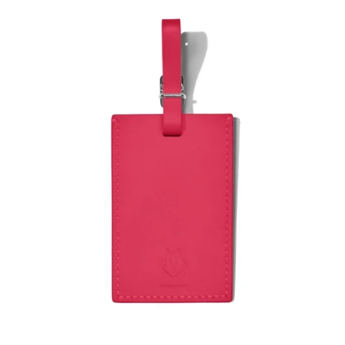 Étiquettes à bagages personnalisées en cuir rose orchidée Étiquettes à bagages personnalisées en cuir rose orchidée