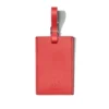Étiquettes à bagages personnalisées en cuir rouge paprika Étiquettes à bagages personnalisées en cuir rouge paprika